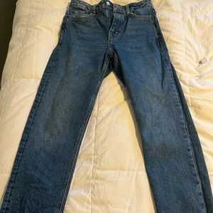 TOPSHOP straight ankle jeans